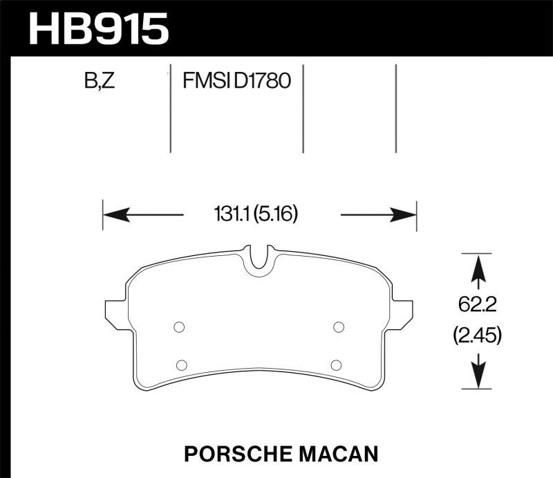 Picture of Hawk Performance HAWK Ceramic Brake Pad Sets - HB915Z.644