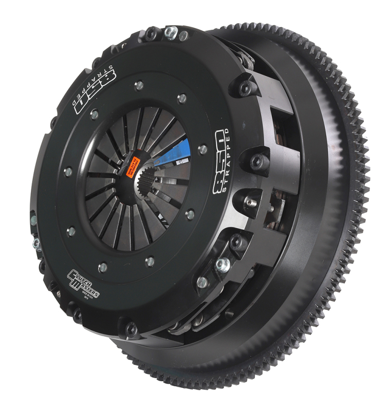 Picture of Clutch Masters 03-06 Nissan 350Z 3.5L FX850 Strapped Twin Disc Clutch Kit w/Aluminum Flywheel