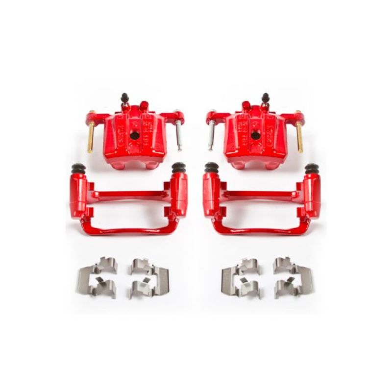 Picture of Power Stop 06-12 Mitsubishi Eclipse Rear Red Calipers w/Brackets - Pair