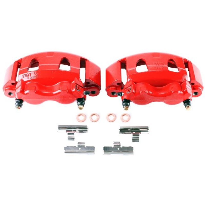 Picture of Power Stop 95-98 Ford E-350 Front Red Calipers w/Brackets - Pair