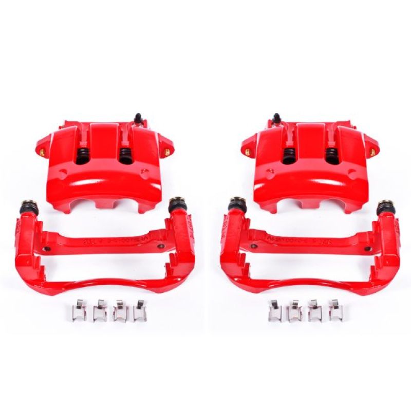Picture of Power Stop 05-10 Ford Mustang Front Red Calipers w/Brackets - Pair