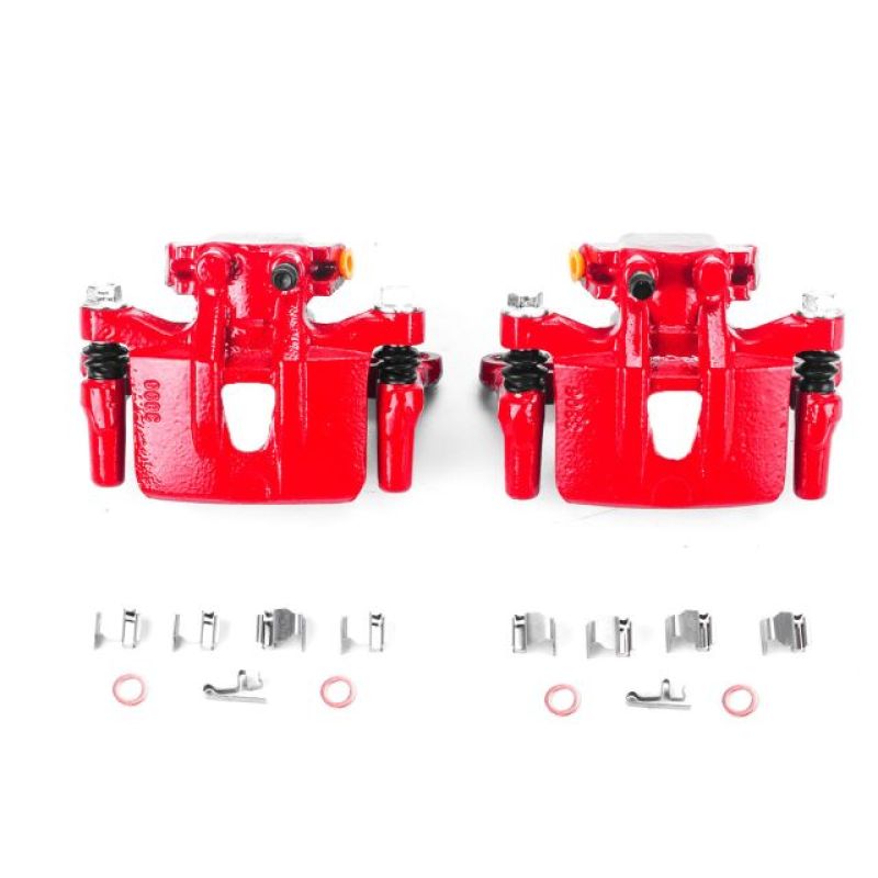 Picture of Power Stop 04-08 Mitsubishi Endeavor Rear Red Calipers w/Brackets - Pair