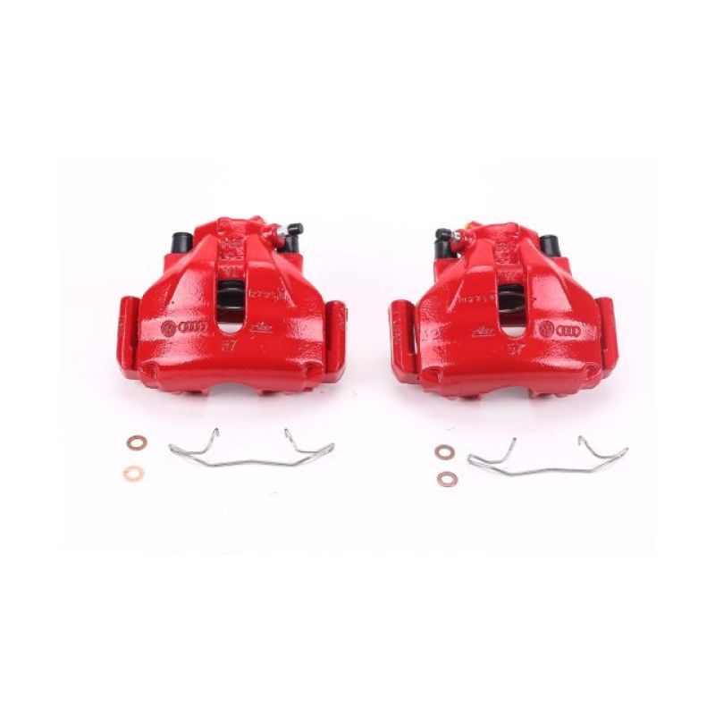 Picture of Power Stop 96-99 Audi A4 Front Red Calipers w/Brackets - Pair