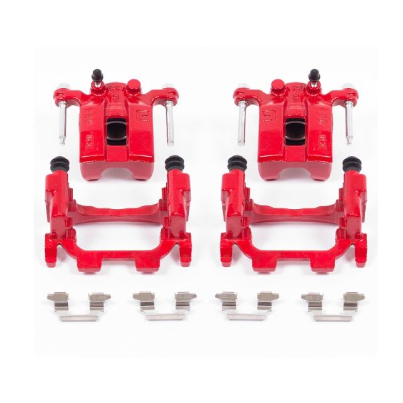 Picture of Power Stop 11-12 Infiniti G25 Rear Red Calipers w/Brackets - Pair