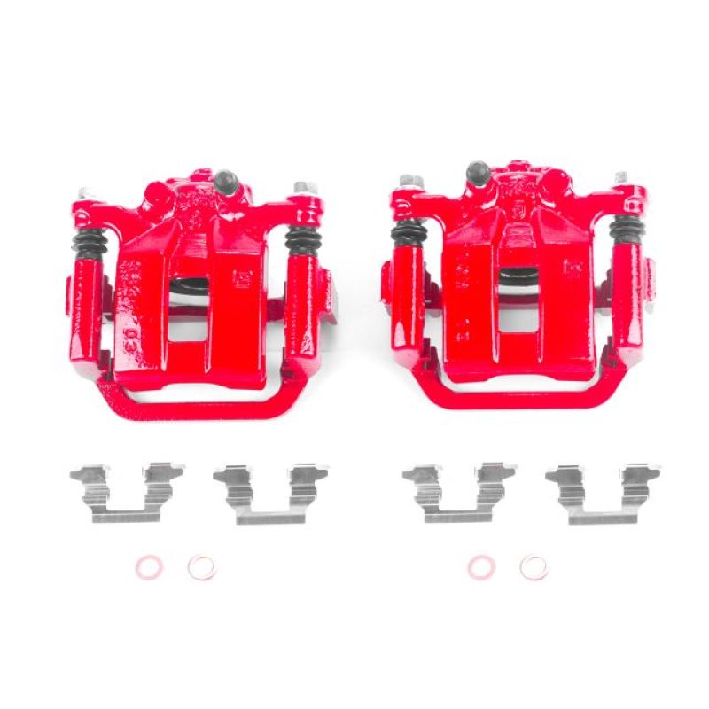 Picture of Power Stop 08-13 Nissan Rogue Rear Red Calipers w/Brackets - Pair