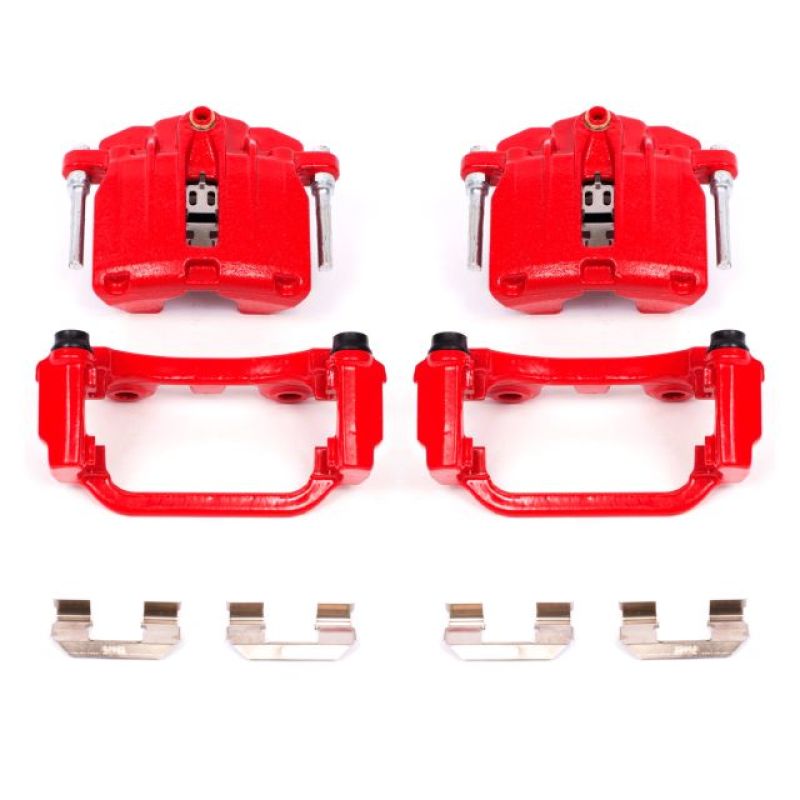 Picture of Power Stop 00-03 Cadillac DeVille Rear Red Calipers w/Brackets - Pair