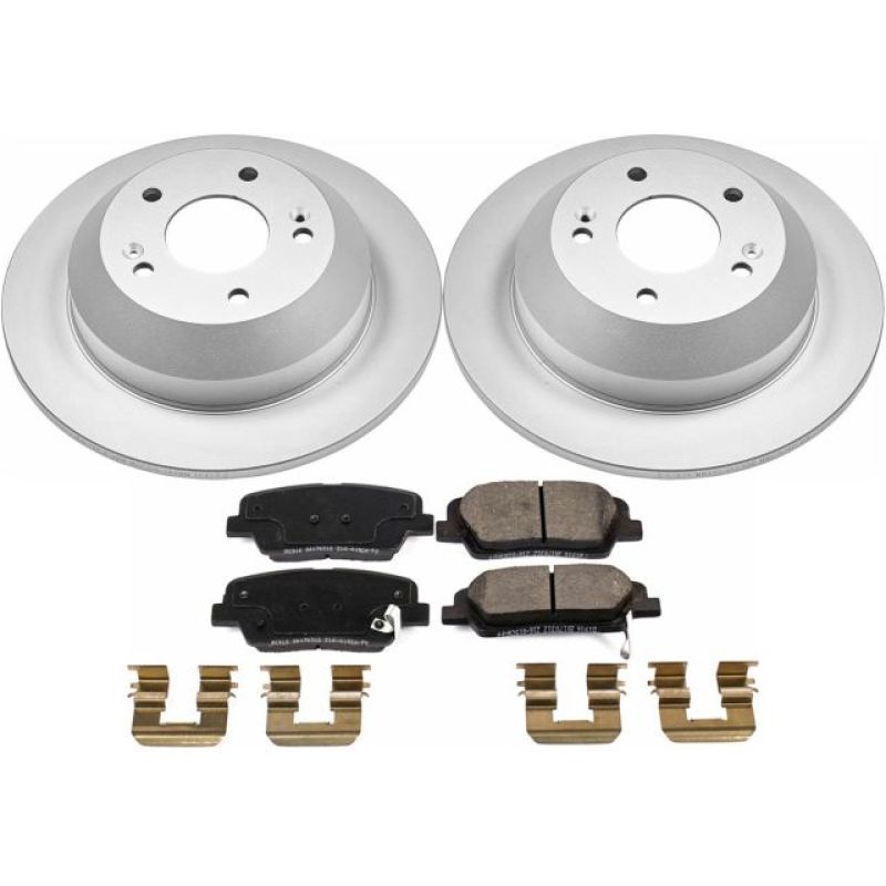 Picture of Power Stop 10-18 Hyundai Santa Fe Rear Z17 Evolution Geomet Coated Brake Kit