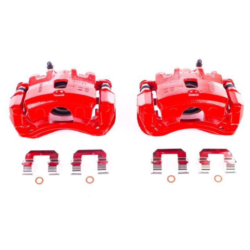 Picture of Power Stop 05-09 Hyundai Tucson Front Red Calipers w/Brackets - Pair
