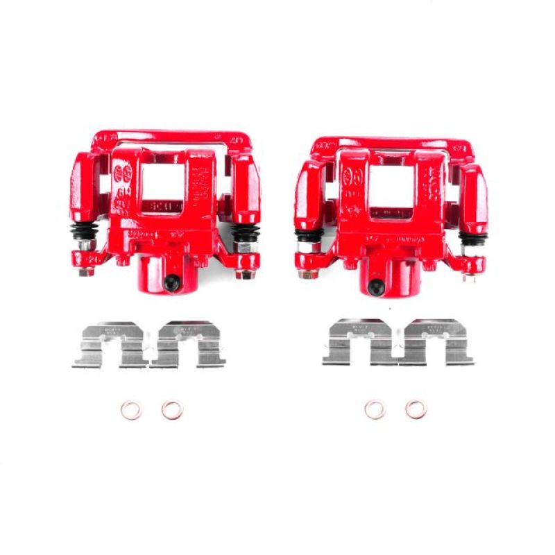 Picture of Power Stop 11-15 Hyundai Sonata Rear Red Calipers w/Brackets - Pair