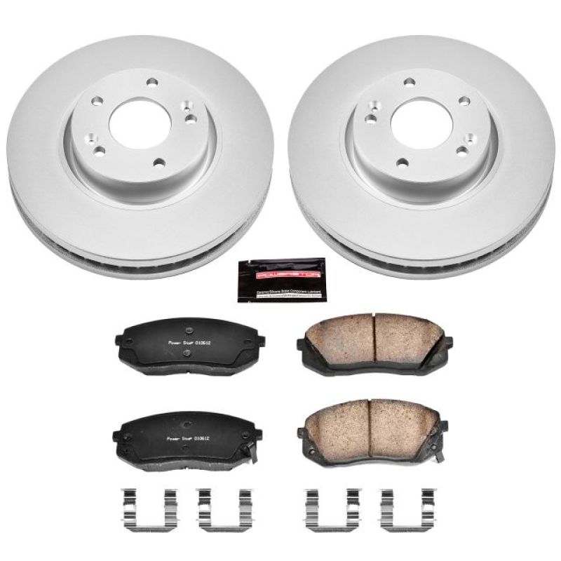 Picture of Power Stop 10-15 Hyundai Tucson Front Z17 Evolution Geomet Coated Brake Kit