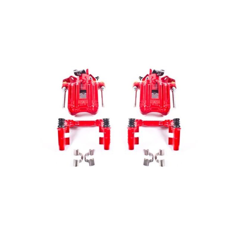 Picture of Power Stop 00-06 Audi TT Quattro (w/Non Vented Rotors Only) Rear Red Calipers w/Brackets - Pair