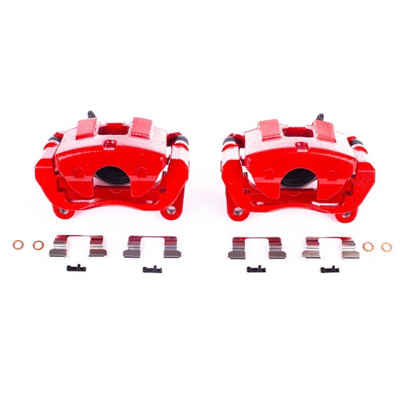Picture of Power Stop 14-18 Jeep Cherokee Front Red Calipers w/Brackets - Pair