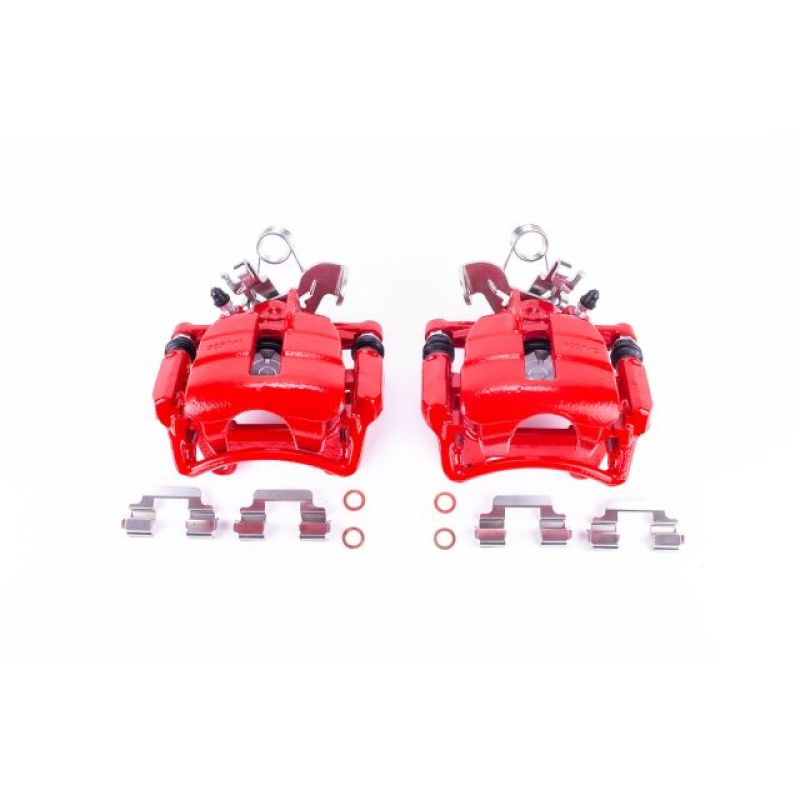 Picture of Power Stop 04-09 Audi S4 Rear Red Calipers w/Brackets - Pair