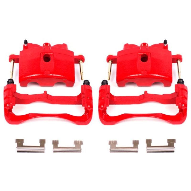 Picture of Power Stop 00-04 Cadillac DeVille Front Red Calipers w/Brackets - Pair