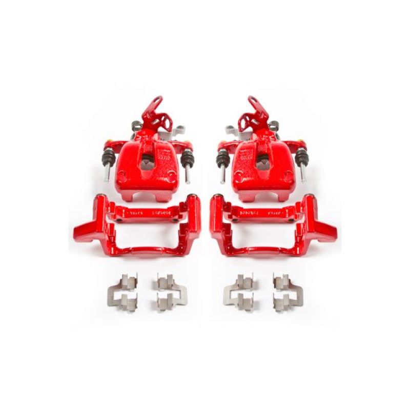 Picture of Power Stop 08-09 Audi A3 Rear Red Calipers w/Brackets - Pair