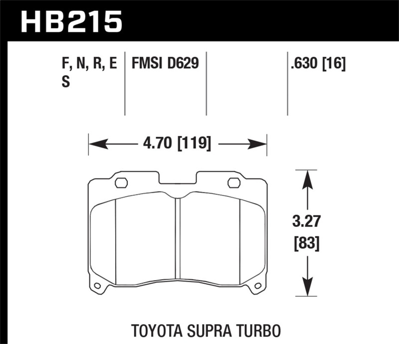 Picture of Hawk Performance HAWK HPS 5.0 Brake Pad Sets - HB215B.630