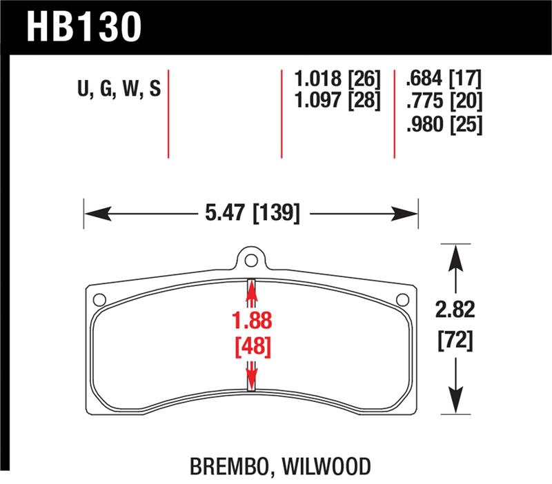 Picture of Hawk Performance HAWK DTC-70 Brake Pad Sets - HB130U1.018
