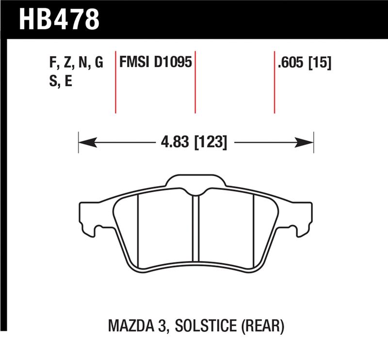 Picture of Hawk Performance HAWK DTC-70 Brake Pad Sets - HB478U.605