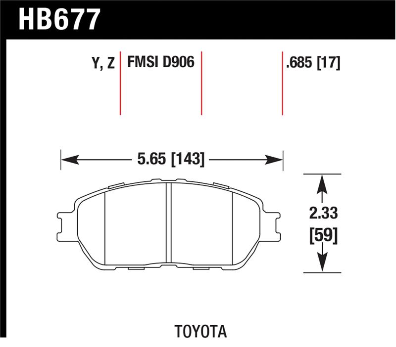 Picture of Hawk Performance HAWK Ceramic Brake Pad Sets - HB677Z.685