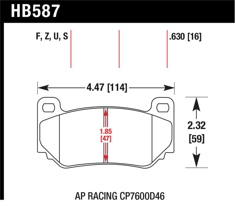 Picture of Hawk Performance HAWK HPS 5.0 Brake Pad Sets - HB364B.587