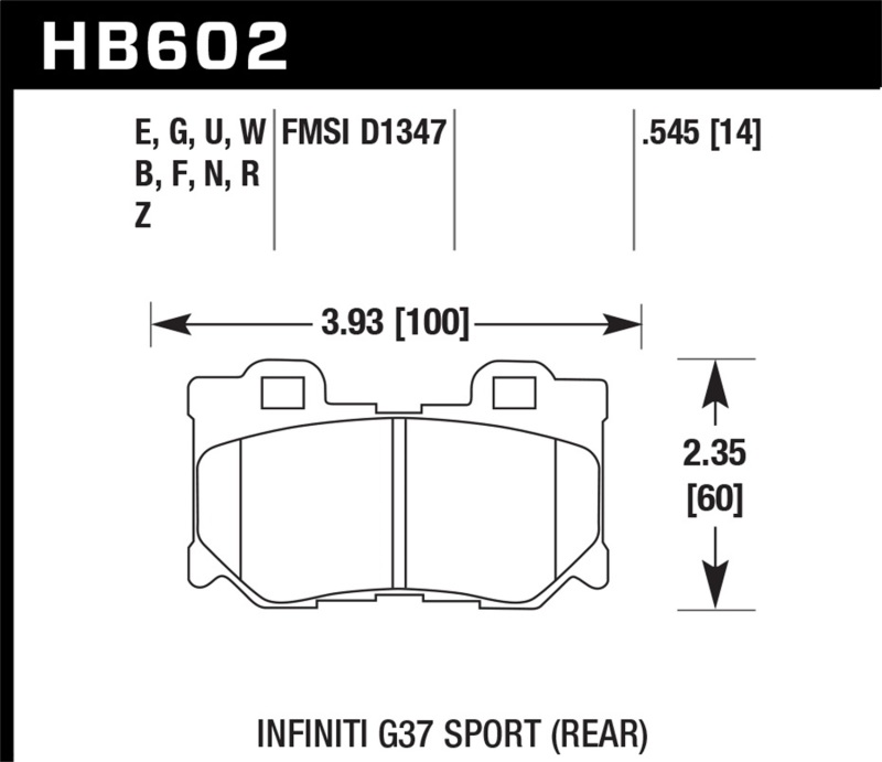 Picture of Hawk Performance HAWK HPS 5.0 Brake Pad Sets - HB602B.545