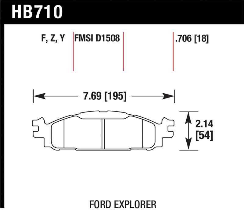 Picture of Hawk Performance HAWK Ceramic Brake Pad Sets - HB710Z.706