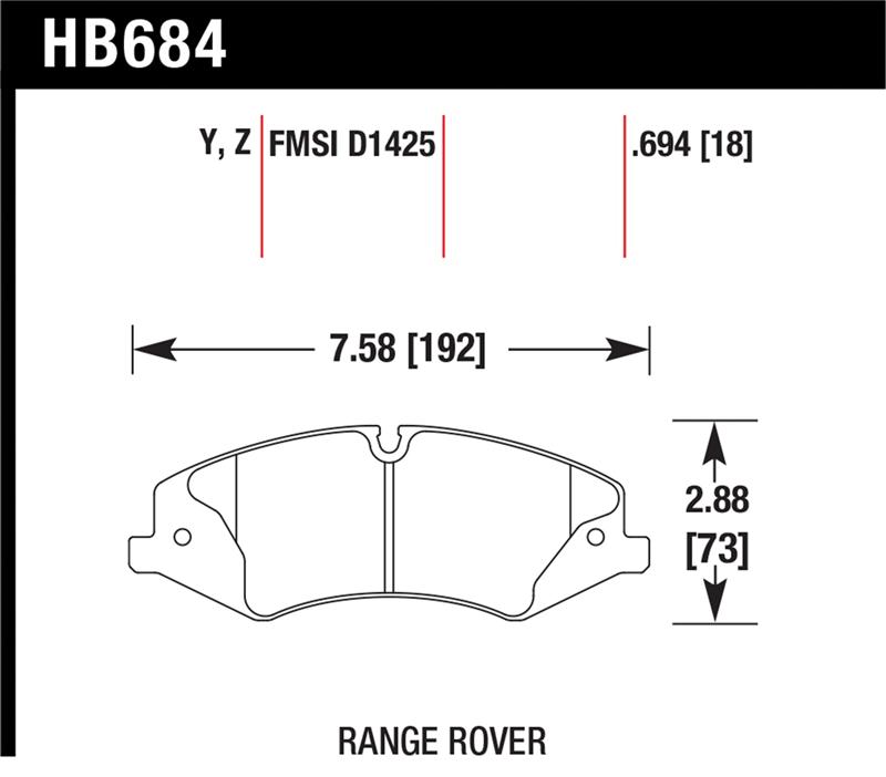 Picture of Hawk Performance HAWK Ceramic Brake Pad Sets - HB684Z.694