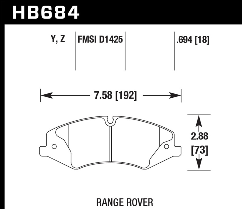 Picture of Hawk Performance HAWK Ceramic Brake Pad Sets - HB684Z.694