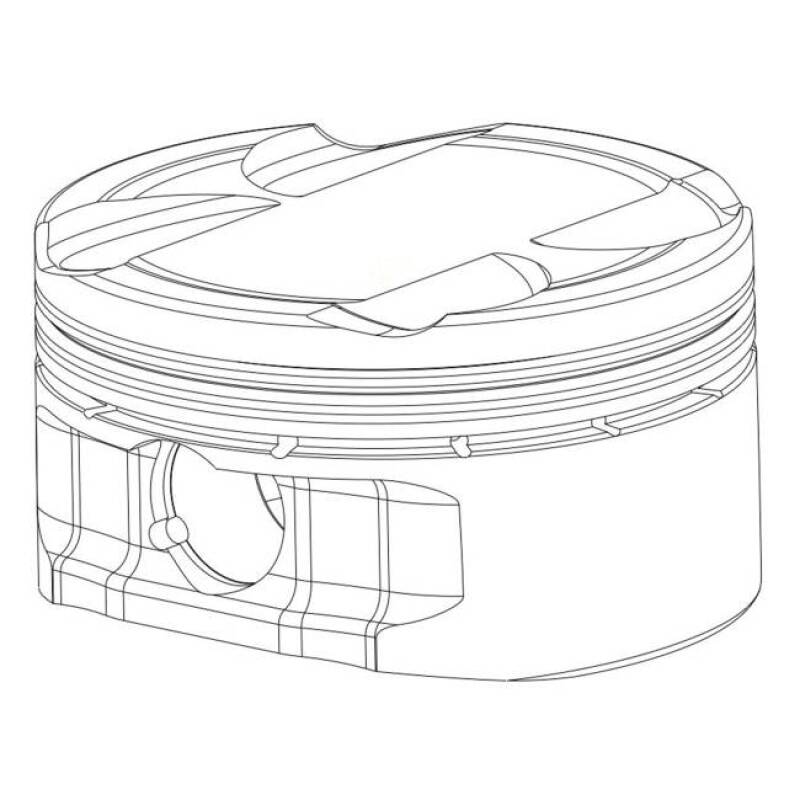 Picture of CP Piston & Ring Set for Nissan RB25DET NEO - Bore (87mm) - Size (+1.0mm) - CR (9.0) - Single Piston