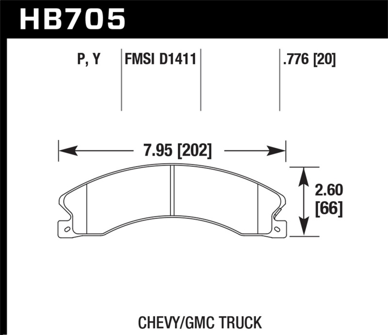 Picture of Hawk Performance HAWK LTS Brake Pads Rear - HB705Y.776