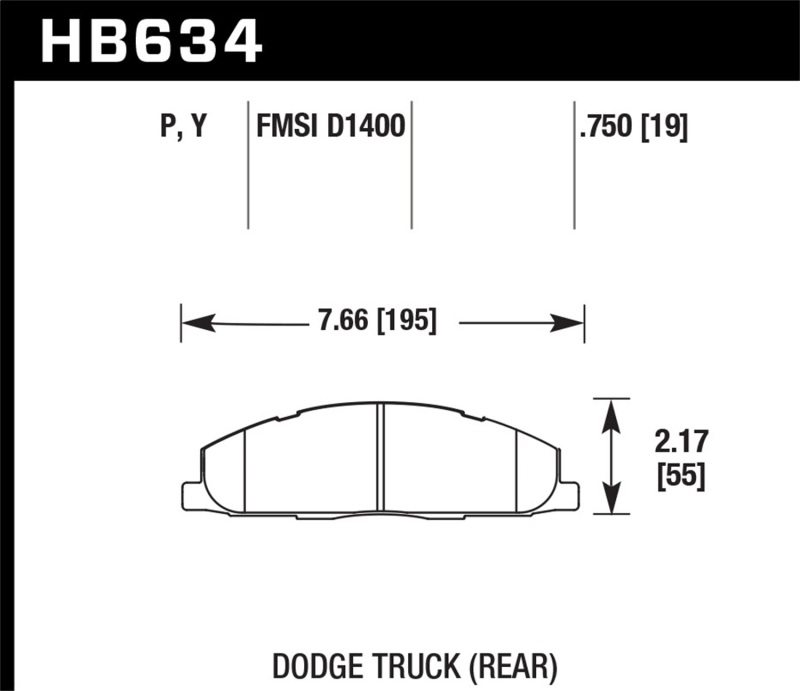 Picture of Hawk Performance HAWK LTS Brake Pads - HB634Y.750