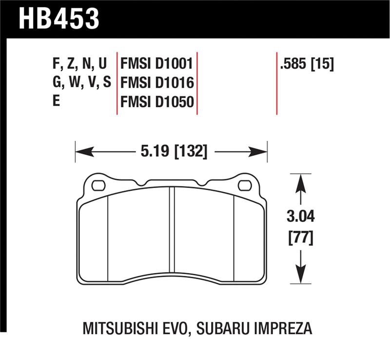 Picture of Hawk Performance HAWK DTC-70 Brake Pad Sets - HB453U.585
