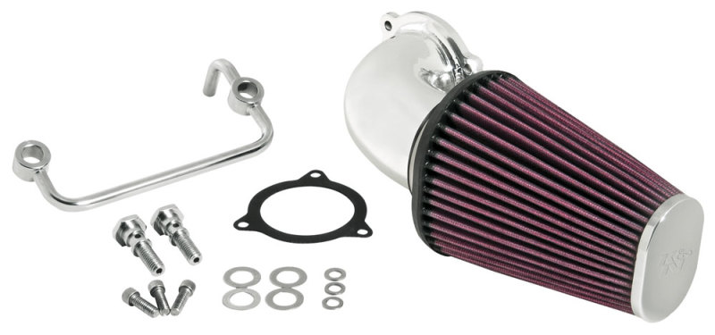 Picture of K&N 08-10 Harley-Davidson Touring Models Performance Intake Kit - Bright Aluminized