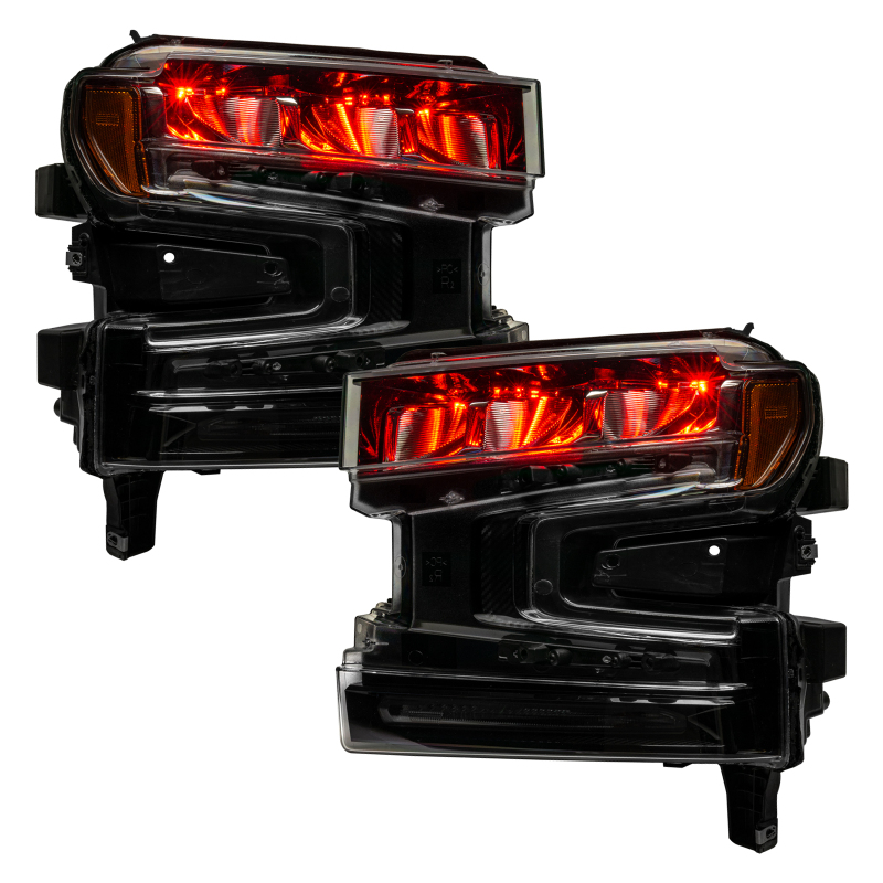 Picture of Oracle 19-21 Silverado/Sierra 1500 RGB Demon Eye Headlight Kit - w/o Controller