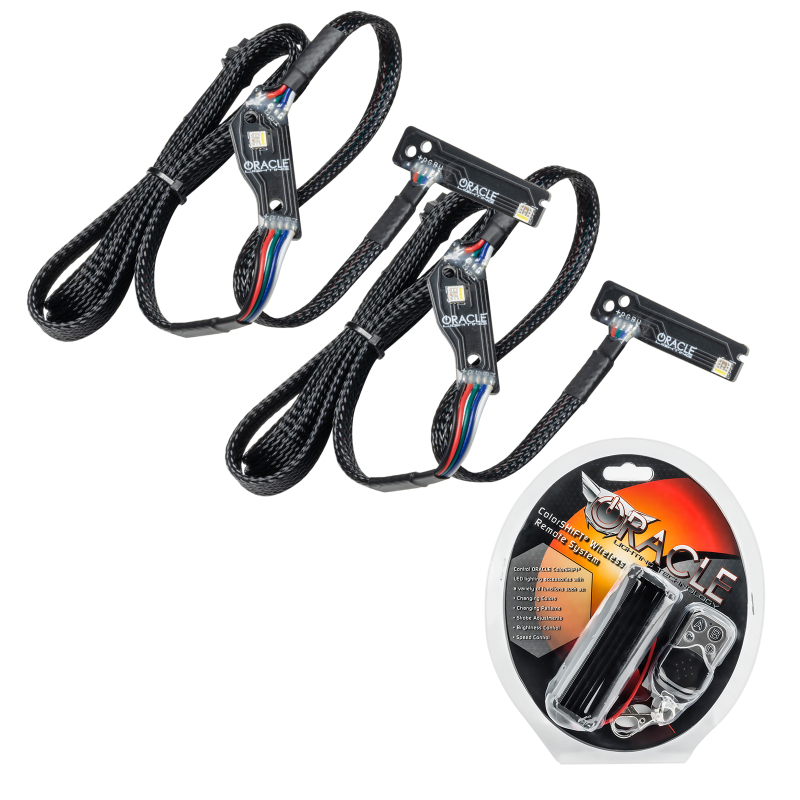Picture of Oracle 15-21 Nissan GT-R RGB+W (Lightning Bolt) Headlight DRL Upgrade Kit - ColorSHIFT