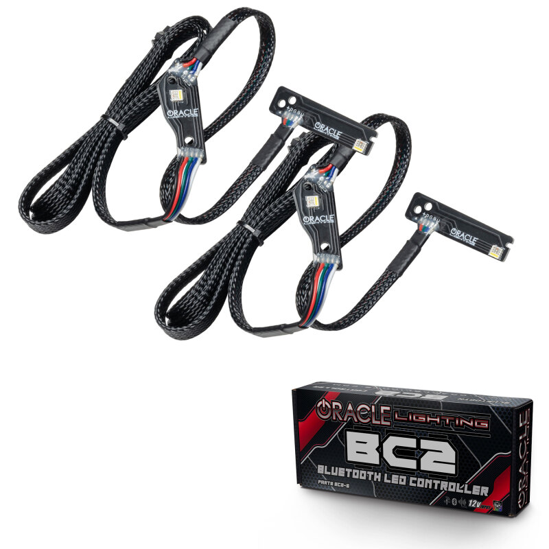 Picture of Oracle 15-21 Nissan GT-R RGB+W Lightning Bolt Headlight DRL Kit w/ BC1 Controller