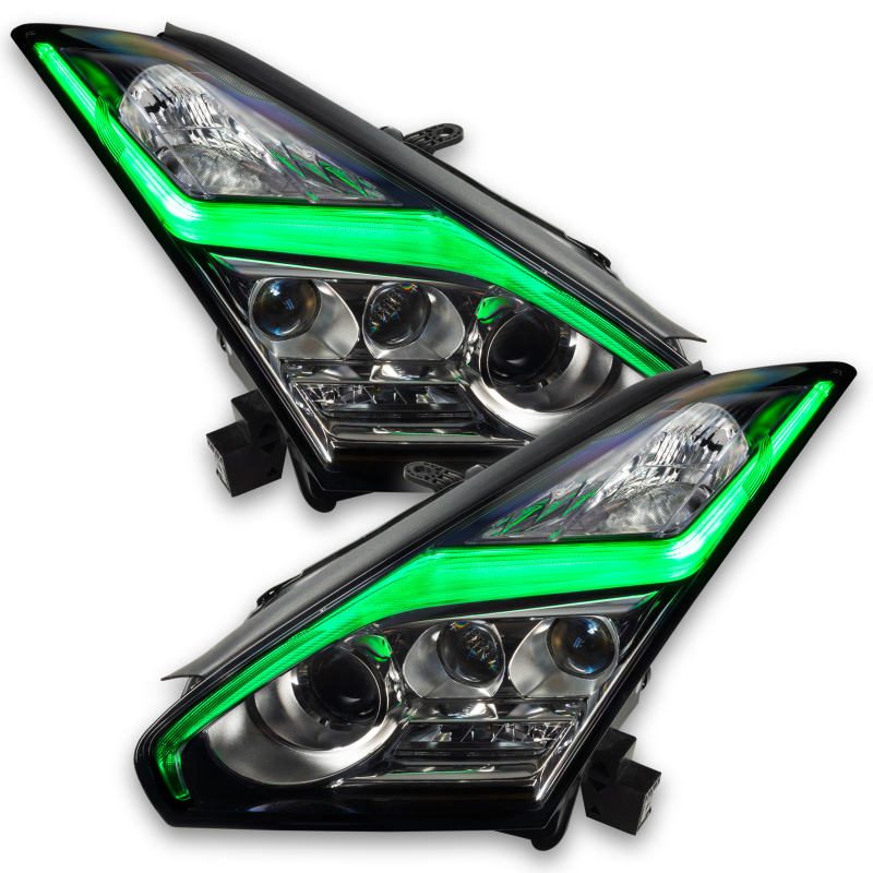 Picture of Oracle 15-21 Nissan GT-R RGB+W Lightning Bolt Headlight DRL Kit w/ BC1 Controller