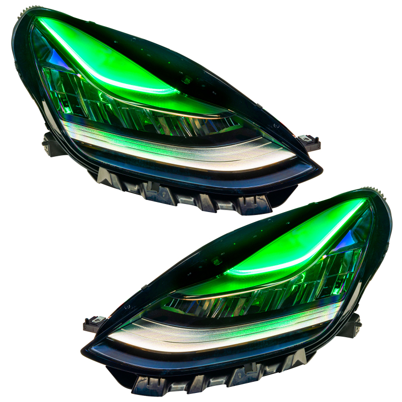 Picture of Oracle 17-21 Tesla Model 3 Headlight DRL Upgrade Kit - ColorSHIFT w/ Simple Controller