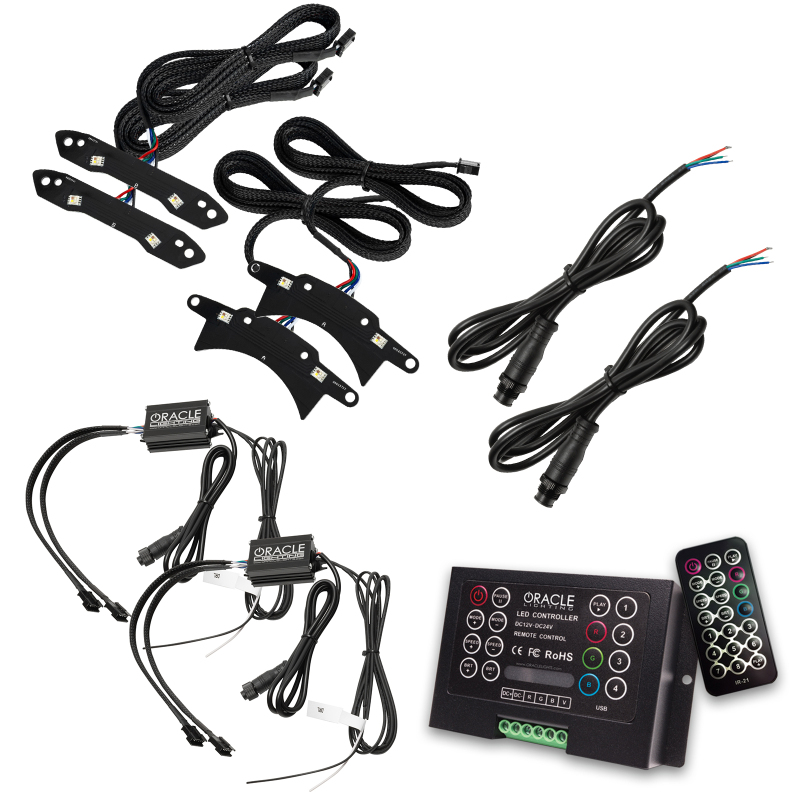 Picture of Oracle 15-21 Dodge Challenger RGB+W Headlight DRL Upgrade Kit - ColorSHIFT 2