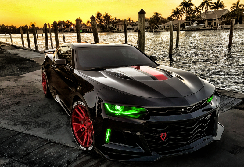 Picture of Oracle 16-18 Chevrolet Camaro Backlit Fog Light DRL Upgrade Kit - ColorSHIFT