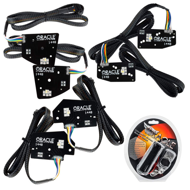Picture of Oracle 19-21 RAM 1500 Projector LED Headlight DRL Kit - RGBW+A w/ RF Controller