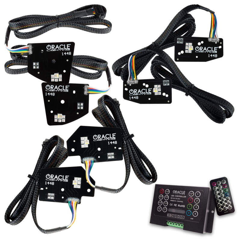 Picture of Oracle 19-21 RAM 1500 Projector LED Headlight DRL Kit - RGBW+A w/ 2.0 Controller