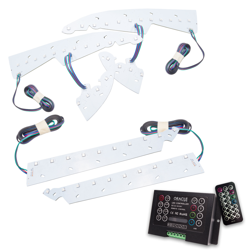 Picture of Oracle 14-15 GMC Sierra Headlight DRL Upgrade Kit - ColorSHIFT w/ 2.0 Controller