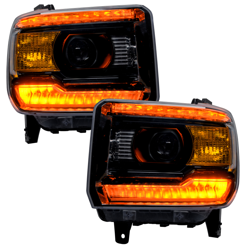 Picture of Oracle 14-15 GMC Sierra Headlight DRL Upgrade Kit - ColorSHIFT w/ Simple Controller