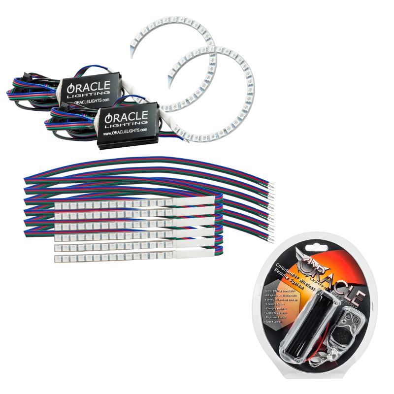 Picture of Oracle 18-21 Ford Mustang DRL Upgrade w/ Halo Kit - ColorSHIFT