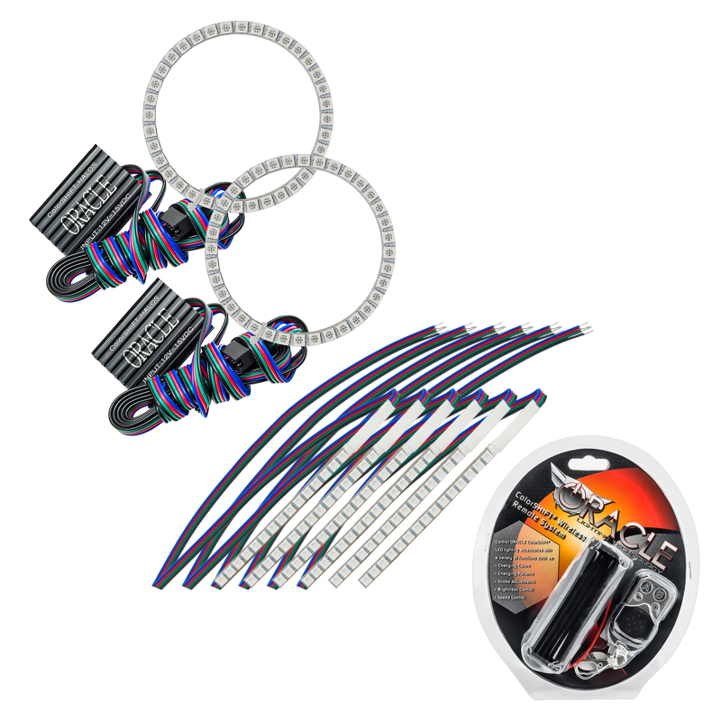 Picture of Oracle 15-17 Ford Mustang V6/GT/Shelby DRL Upgrade w/ Halo Kit - ColorSHIFT