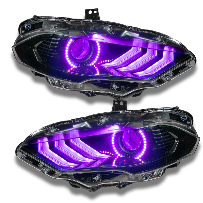 Picture of Oracle 18-21 Ford Mustang DRL Upgrade w/ Halo Kit - ColorSHIFT w/o Controller