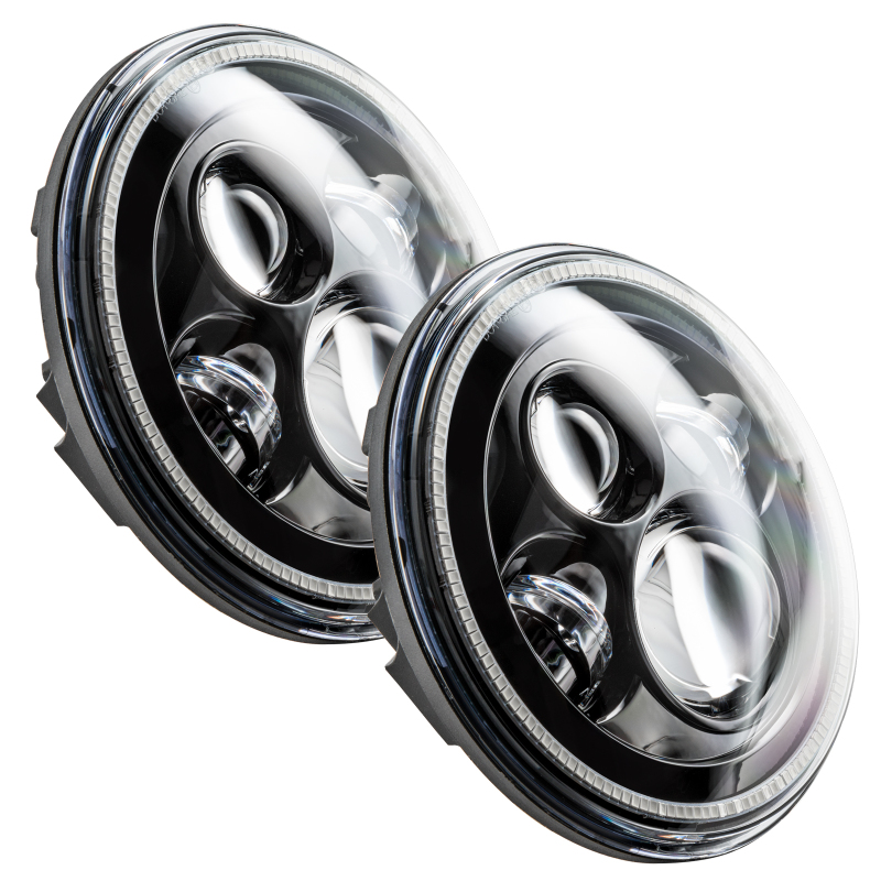 Picture of Oracle 7in High Powered LED Headlights - Black Bezel - Blue