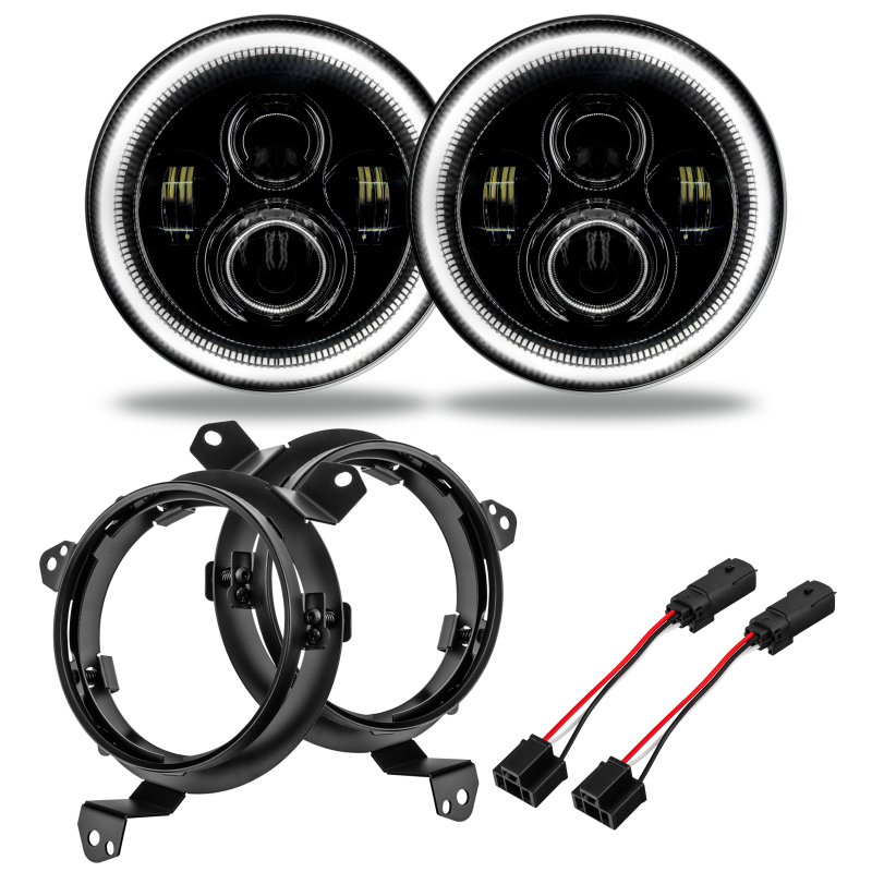 Picture of Oracle Jeep Wrangler JL/Gladiator JT 7in. High Powered LED Headlights (Pair) - White