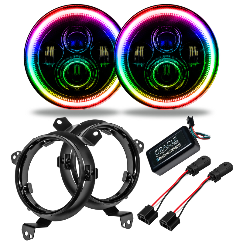 Picture of Oracle Jeep Wrangler JL/Gladiator JT 7in. High Powered LED Headlights (Pair) - Dynamic